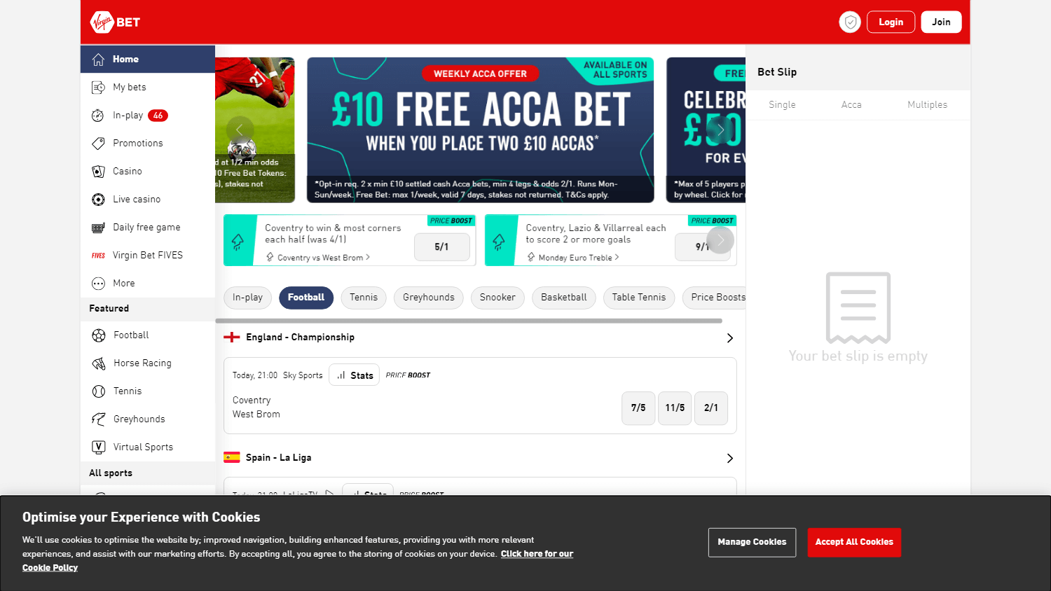 Virgin Bet Casino Sign Up Bonus: Full UK Review