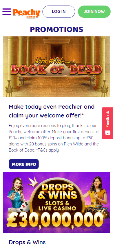 peachygames_casino_promotions_mobile