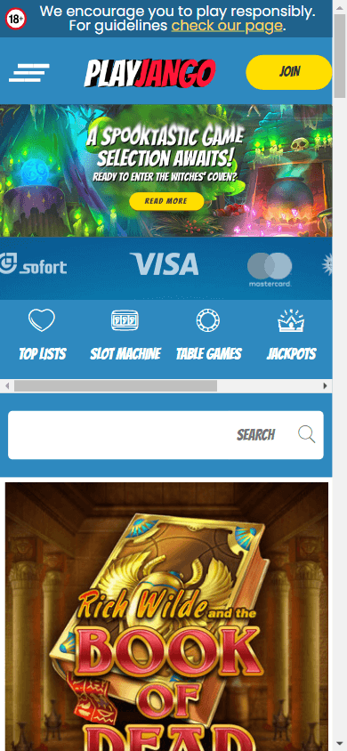 playjango_casino_homepage_mobile