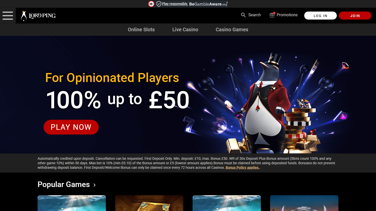 lord_ping_casino_uk_homepage_desktop