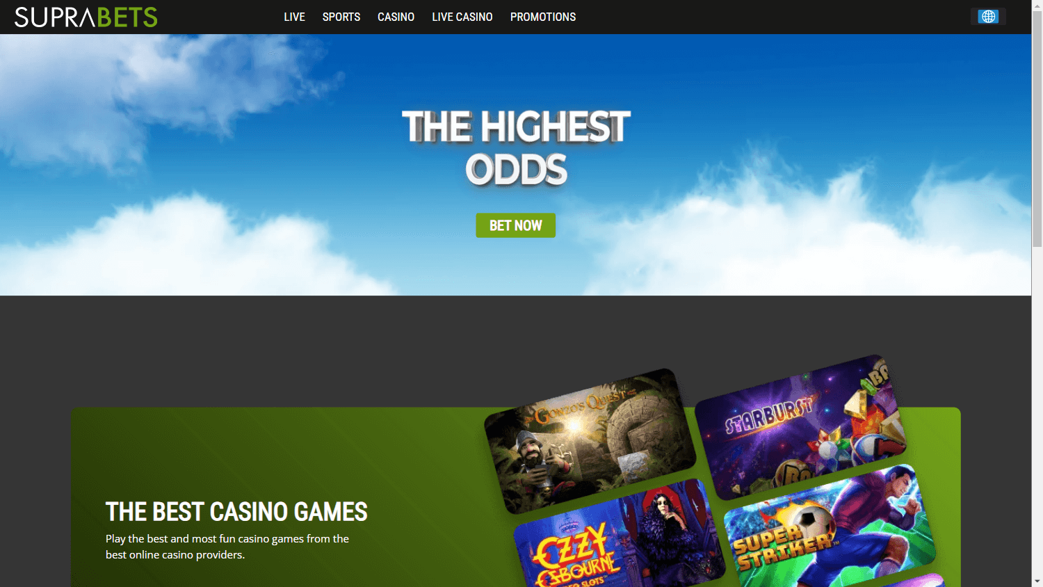 suprabets_casino_homepage_desktop