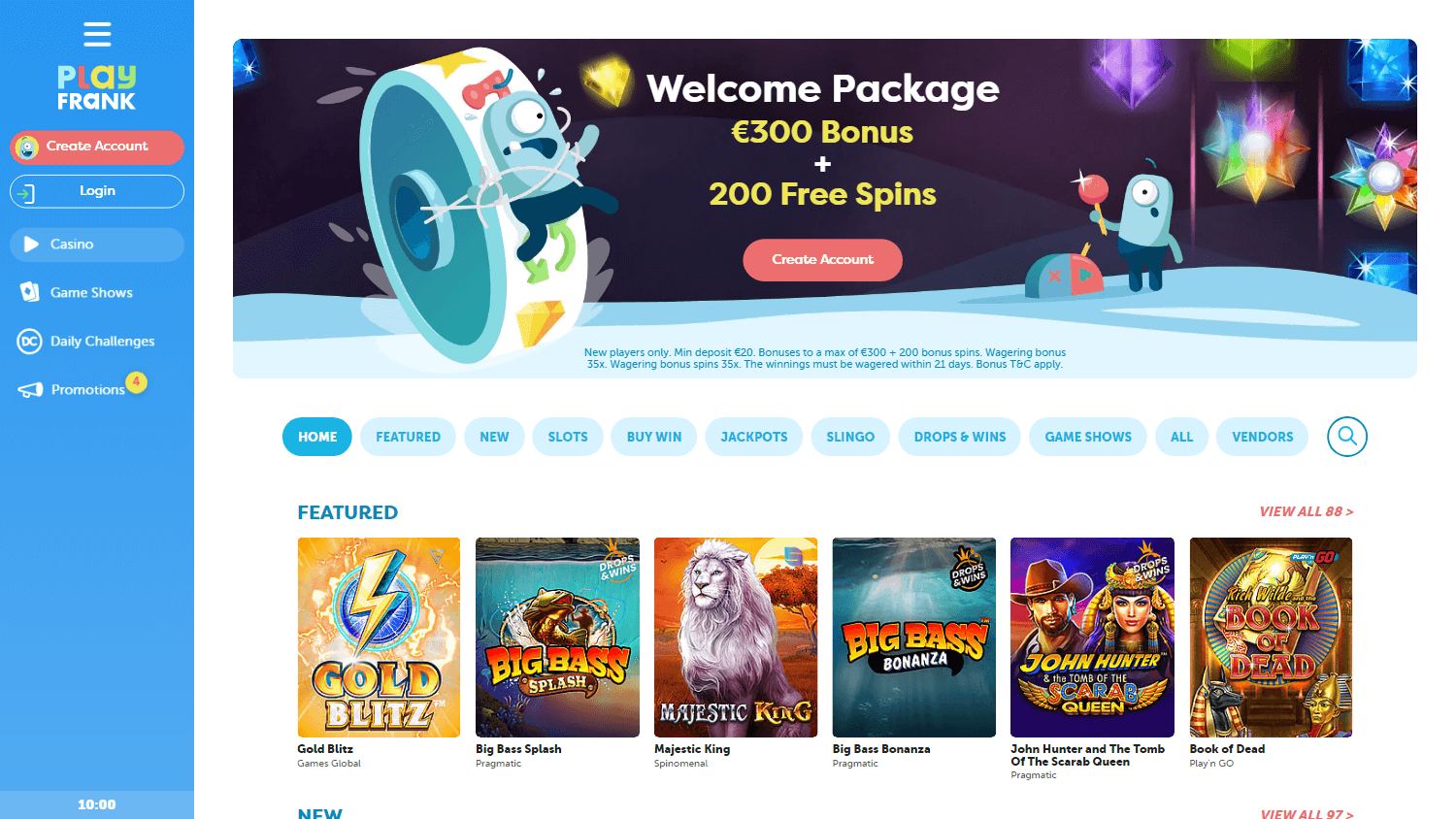 playfrank_casino_homepage_desktop