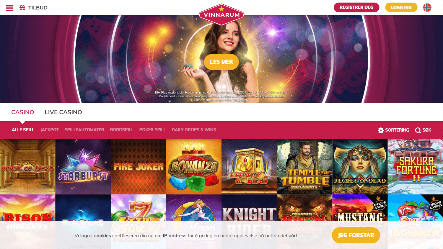 vinnarum_casino_homepage_desktop