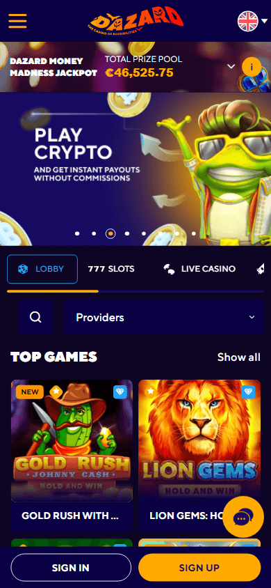 dazard_casino_homepage_mobile