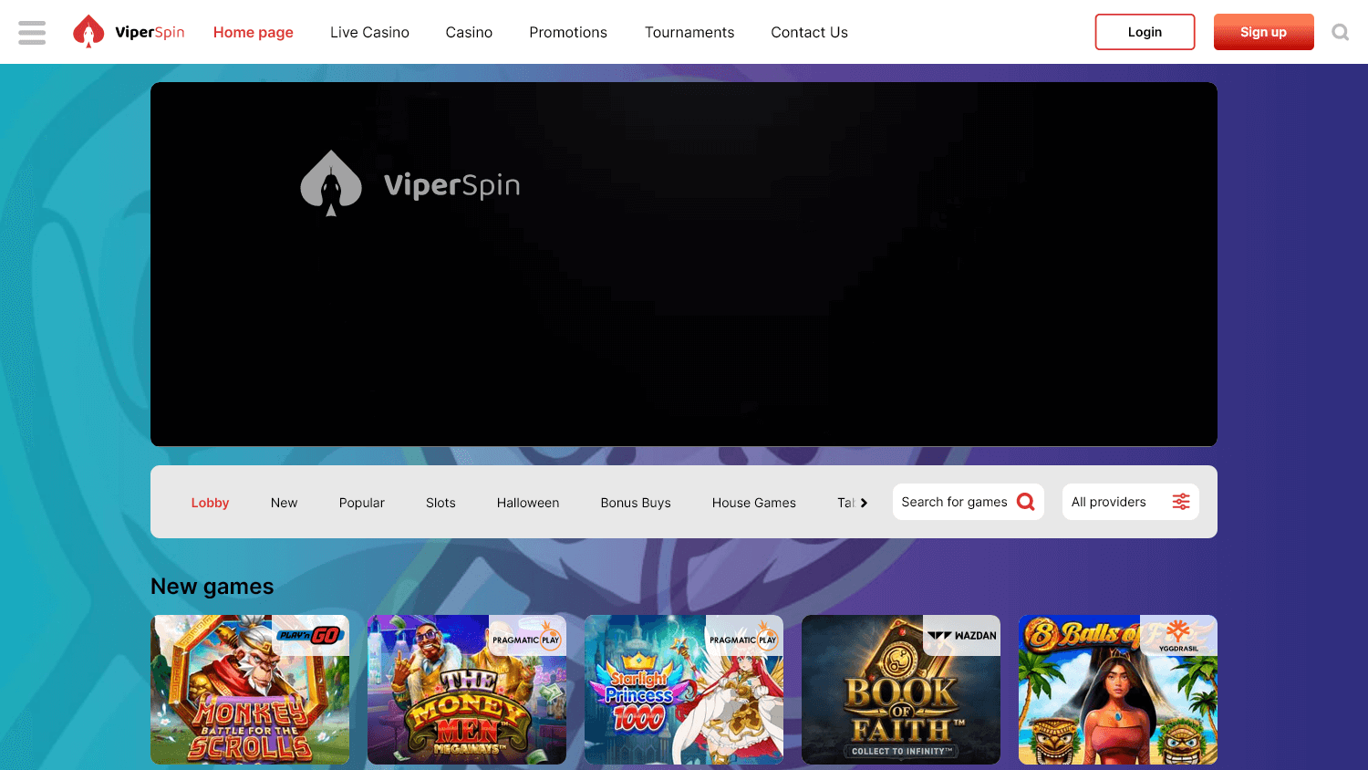 viperspin_casino_homepage_desktop