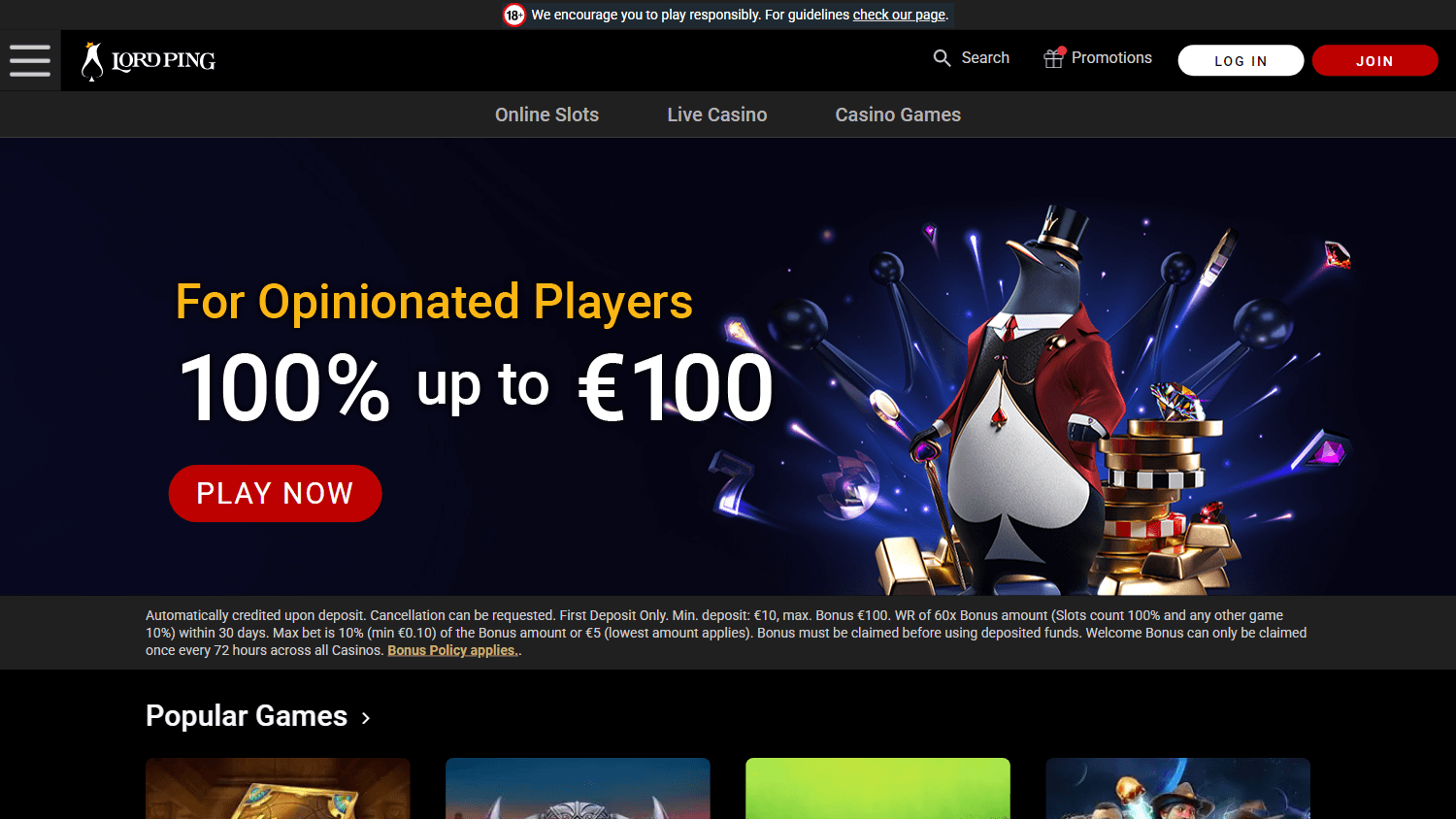 lord_ping_casino_homepage_desktop