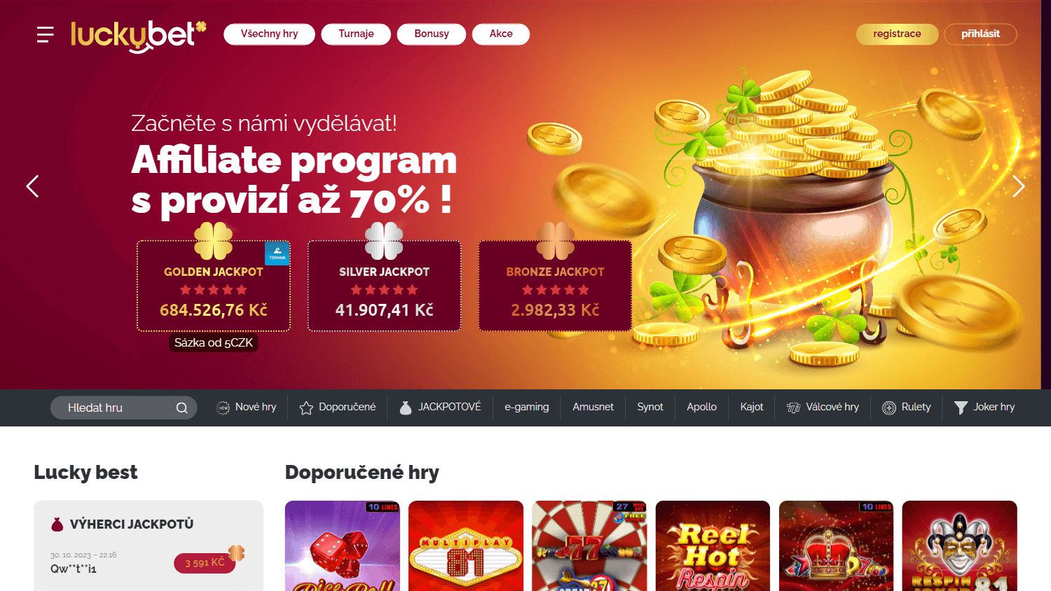 luckybet_casino_homepage_desktop