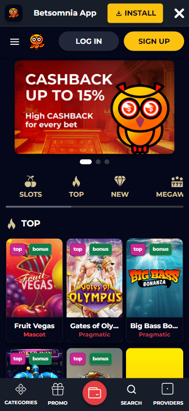 betsomnia_casino_homepage_mobile