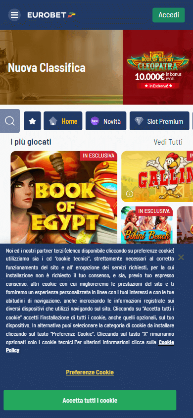 EuroBet casino online games