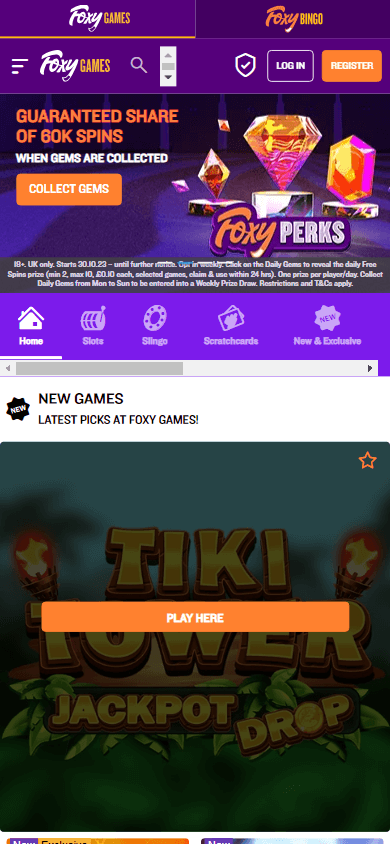 foxy_games_casino_homepage_mobile
