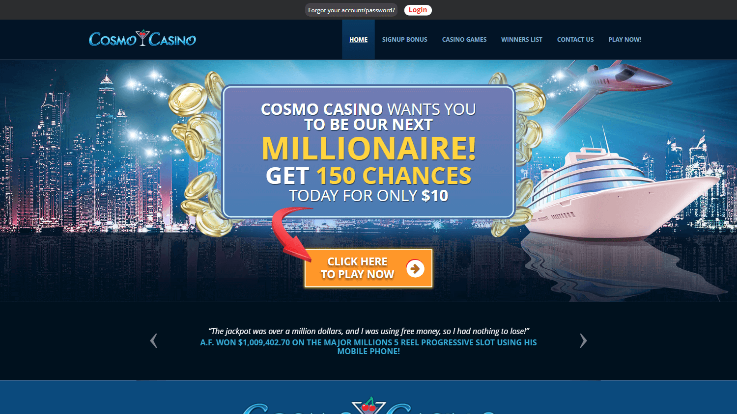 CosmoApp Secure: Cosmo Casino 1 Euro Einzahlung — Einstieg mit kleinem Budget