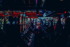 Slot machines.