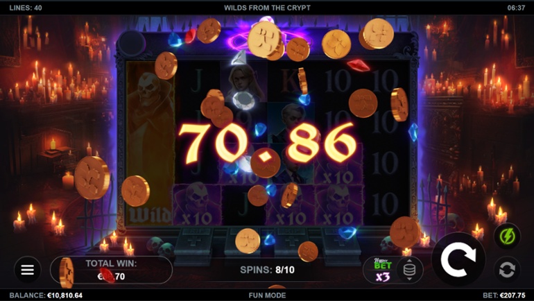 Wilds From the Crypt - Big win