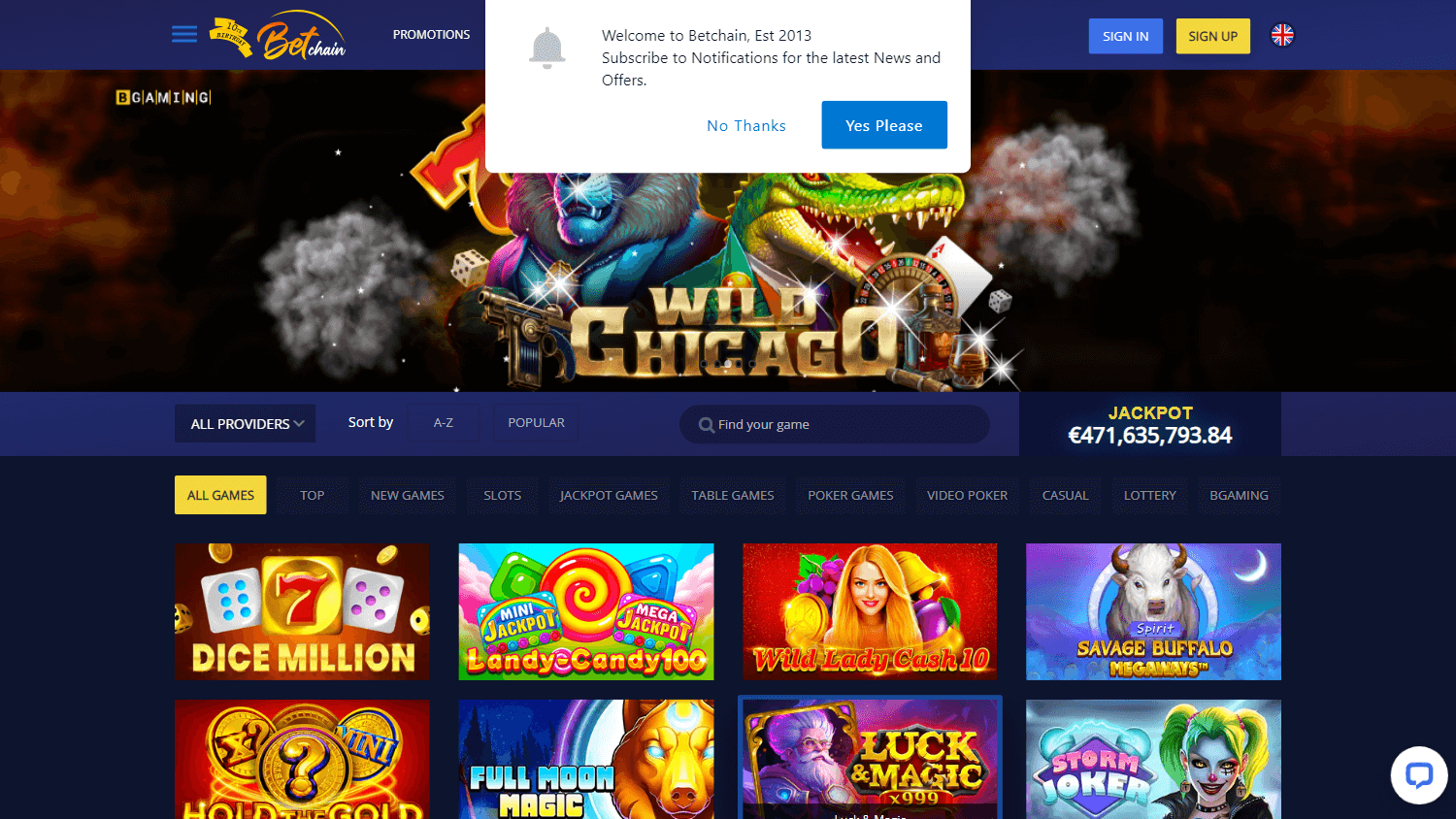 betchain_casino_homepage_desktop