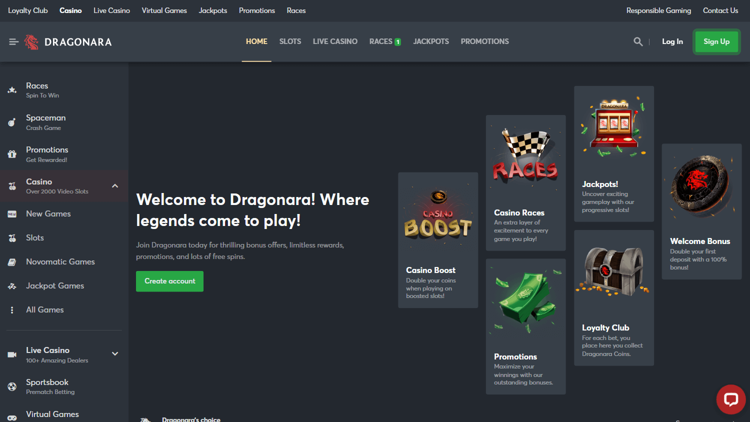 dragonara_casino_homepage_desktop