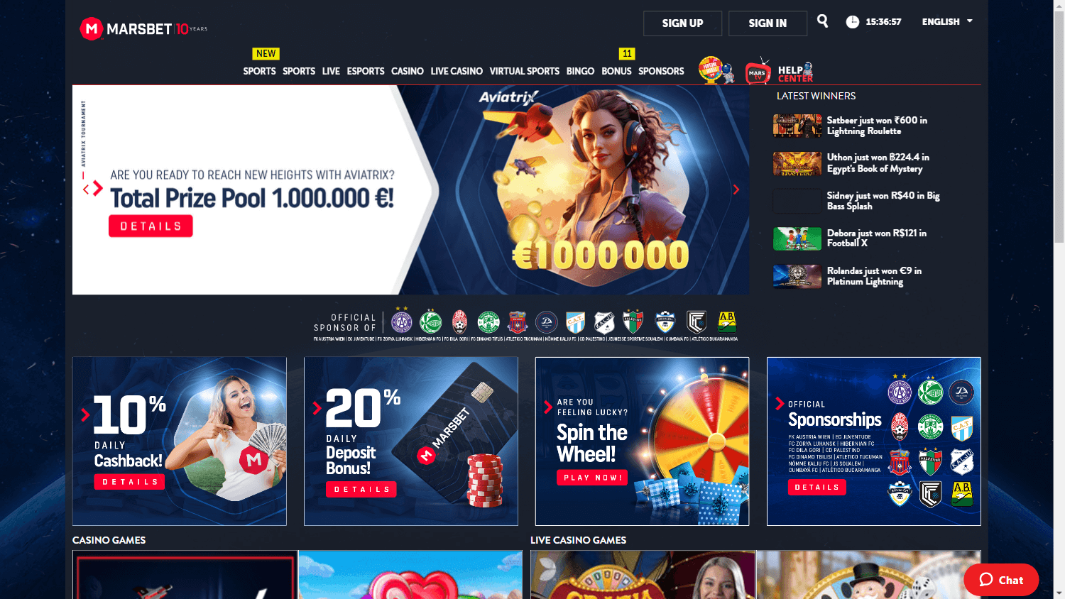 marsbet_casino_homepage_desktop