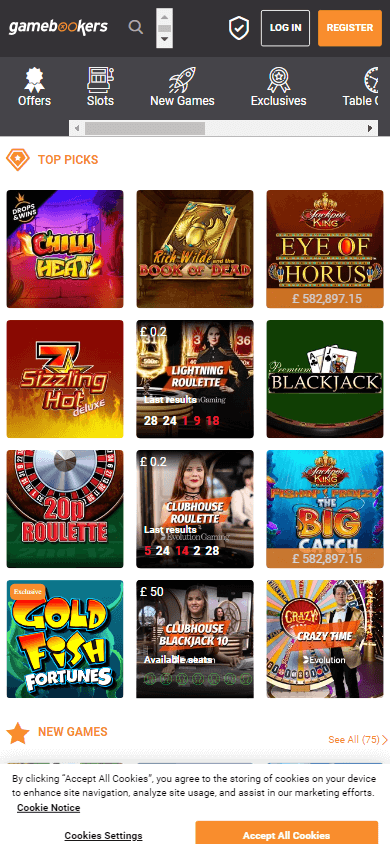 gamebookers_casino_homepage_mobile