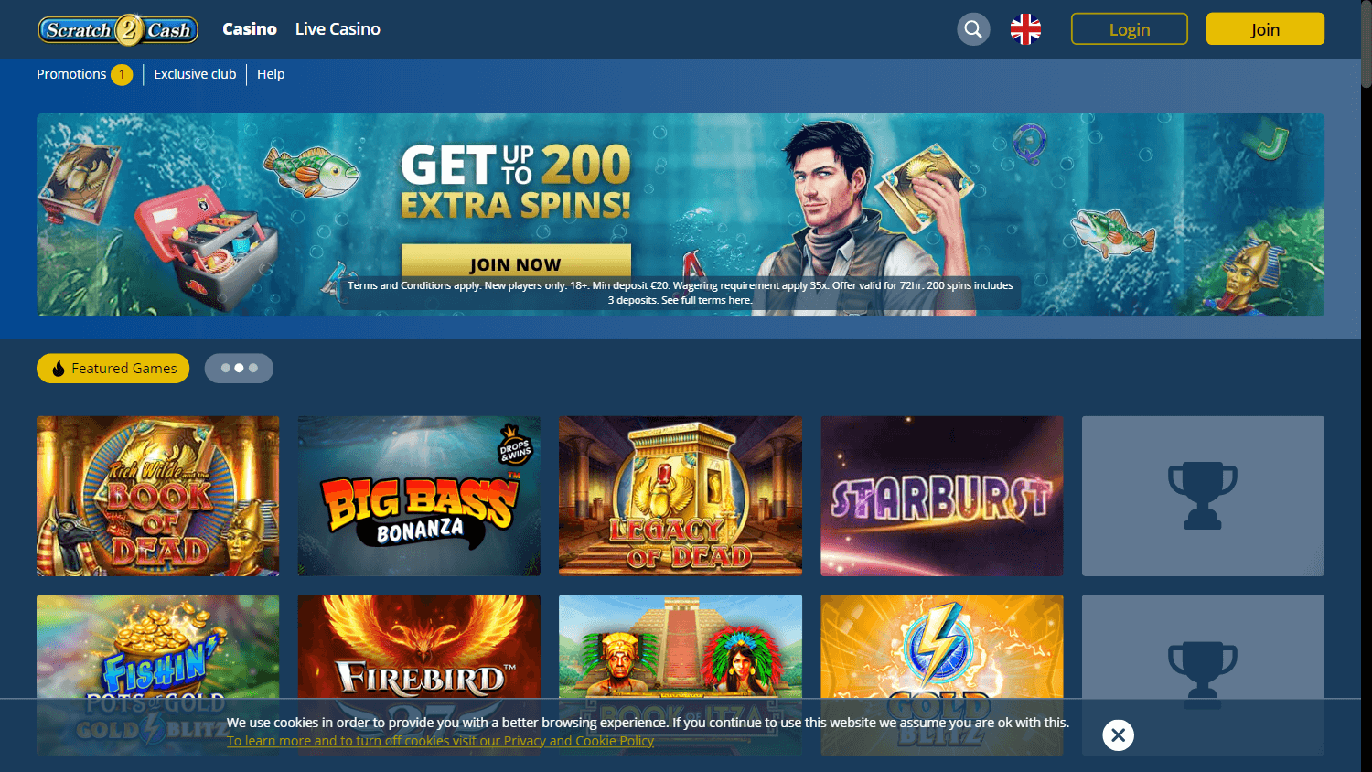 scratch2cash_casino_homepage_desktop