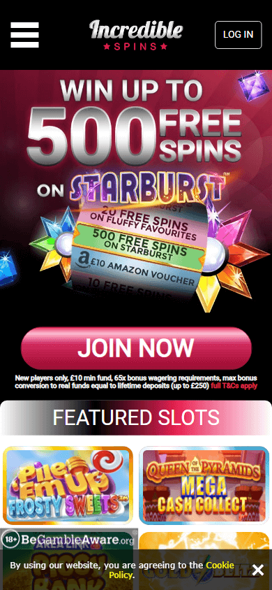 incredible_spins_casino_homepage_mobile