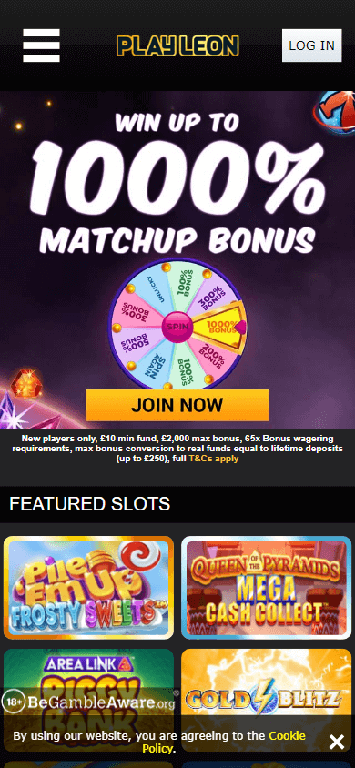 play_leon_casino_homepage_mobile