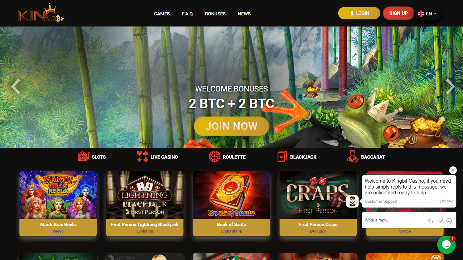 kingbit_casino_homepage_desktop