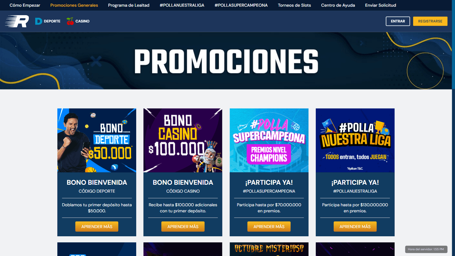 aplicación móvil rushbet casino