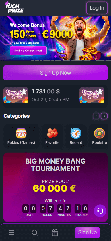 richprize_casino_homepage_mobile