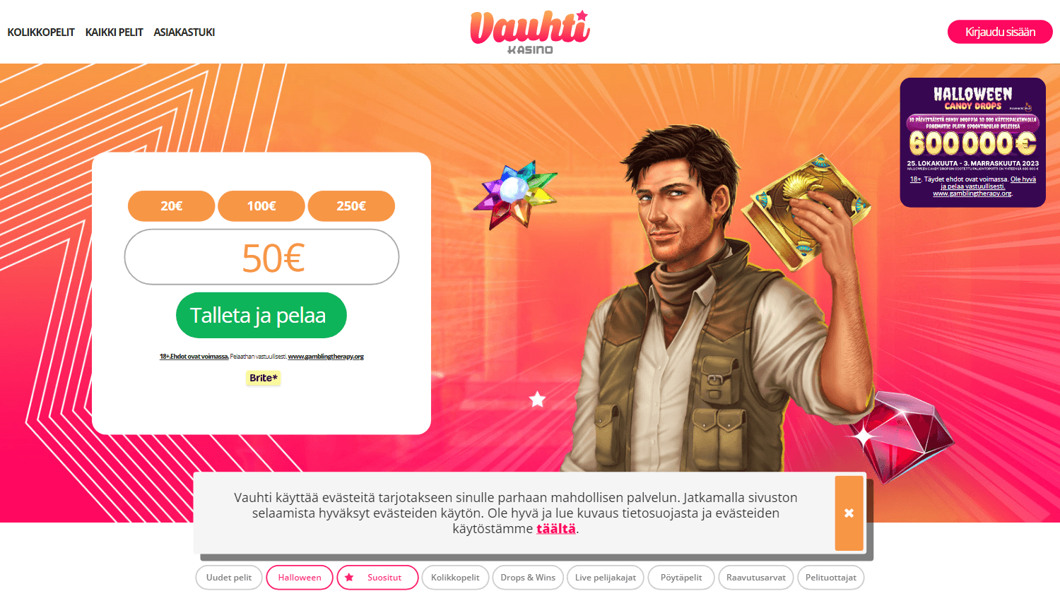 vauhti_casino_homepage_desktop