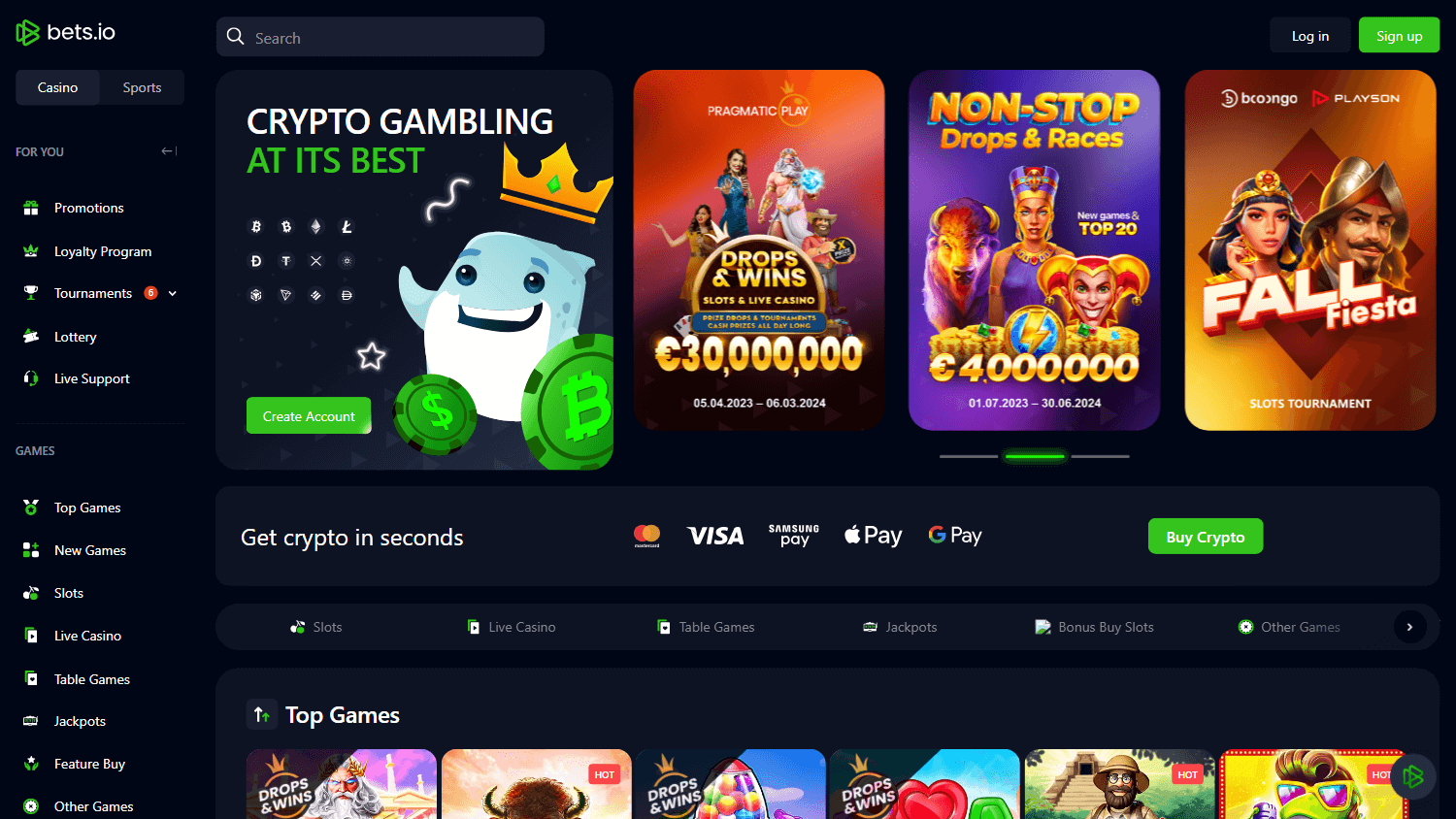 bets.io_casino_homepage_desktop