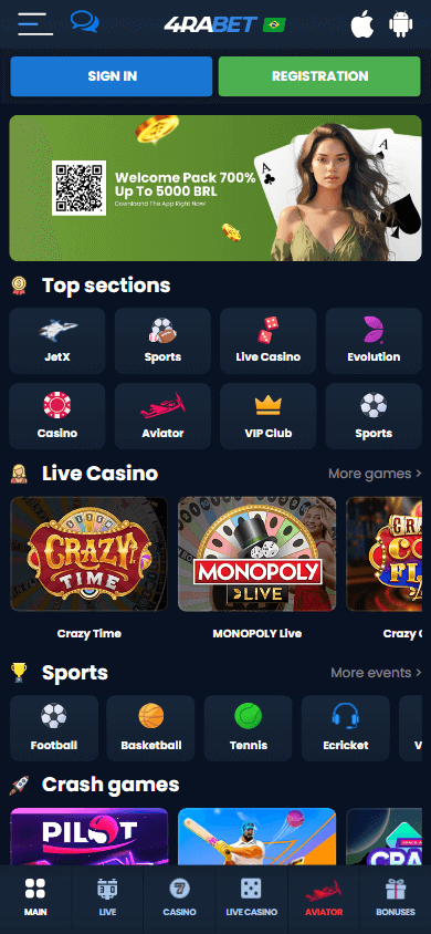 4rabet_casino_homepage_mobile