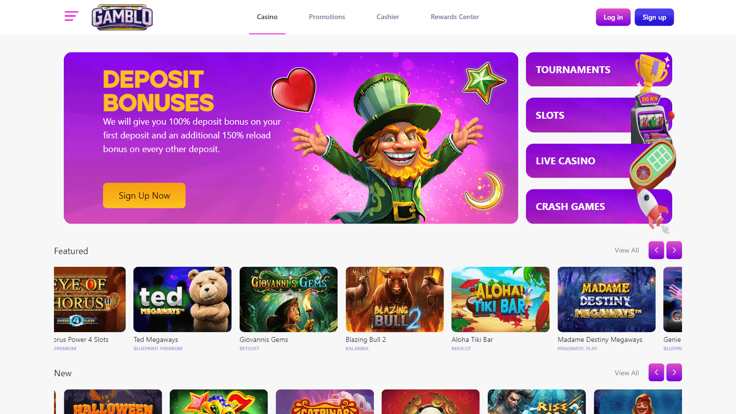 gamblo_casino_homepage_desktop