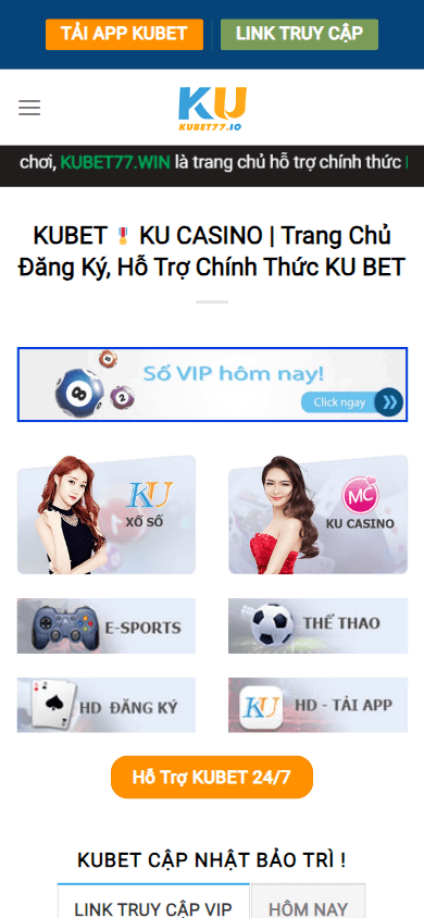 kubet_casino_homepage_mobile
