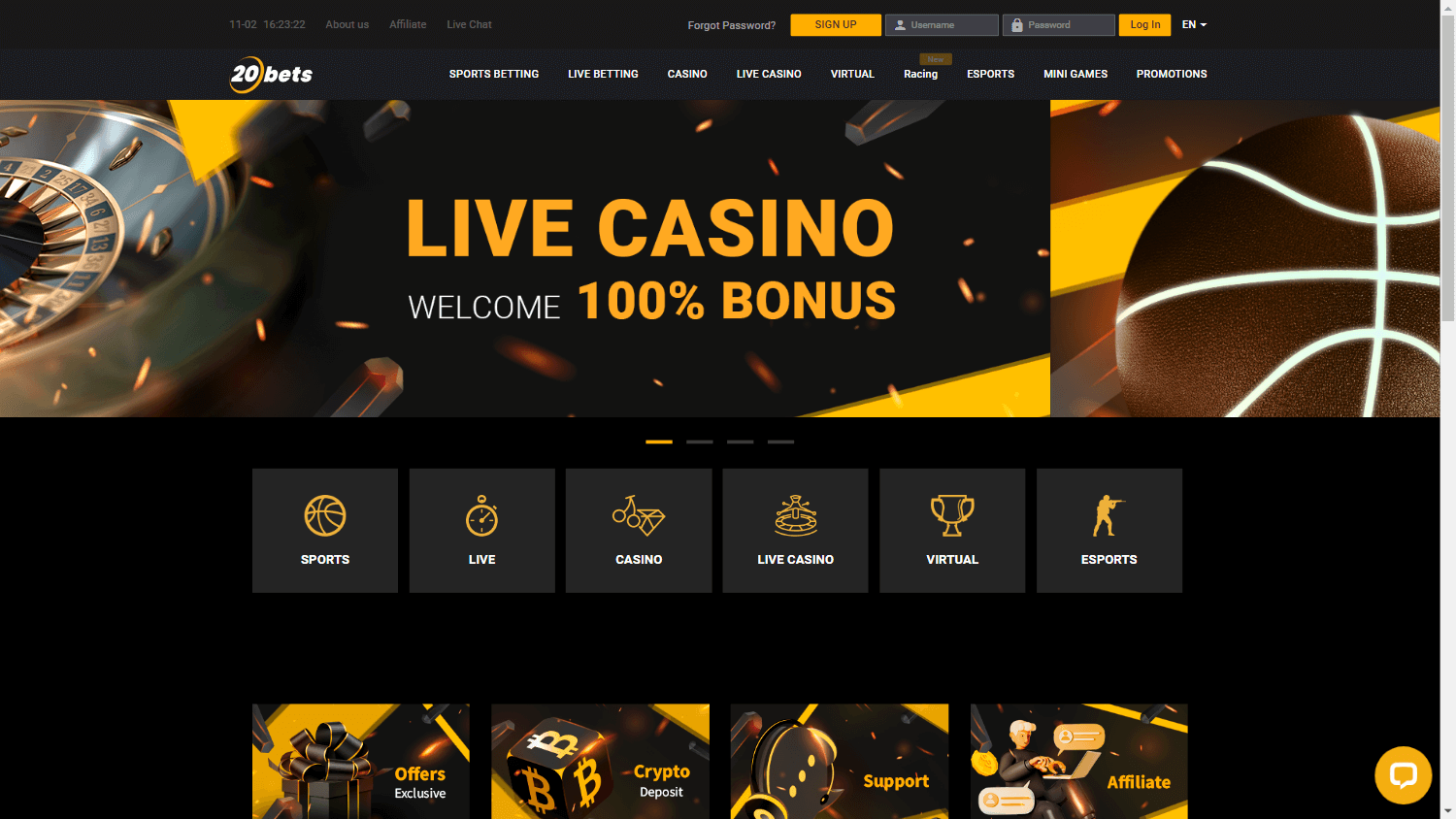 20bets_casino_homepage_desktop