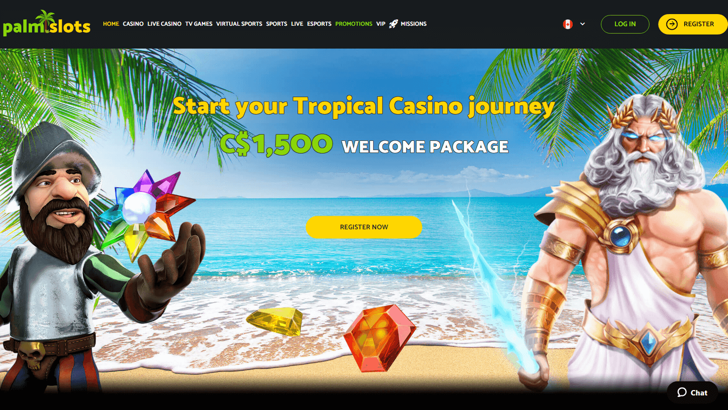 palmslots_casino_homepage_desktop