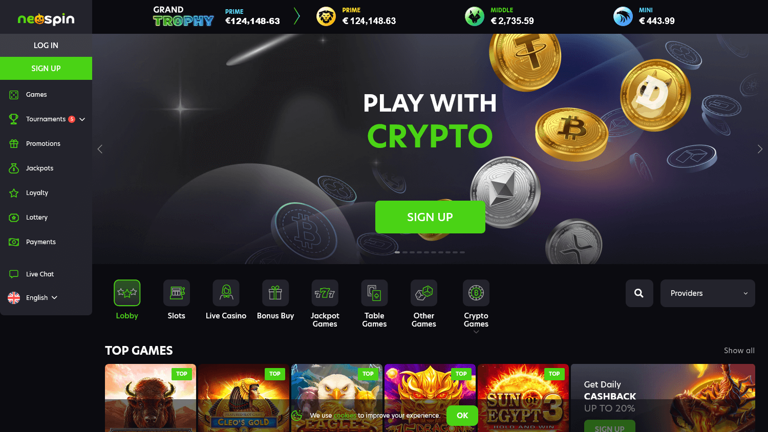 neospin_casino_homepage_desktop