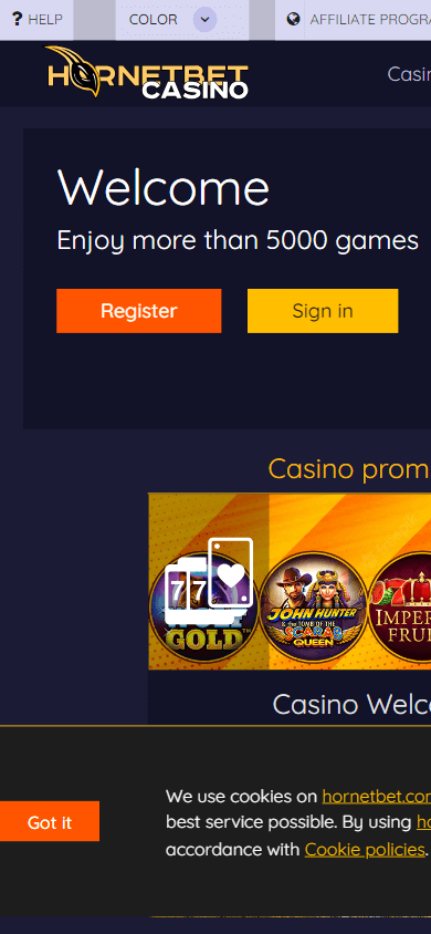 HoneyBetz casino login