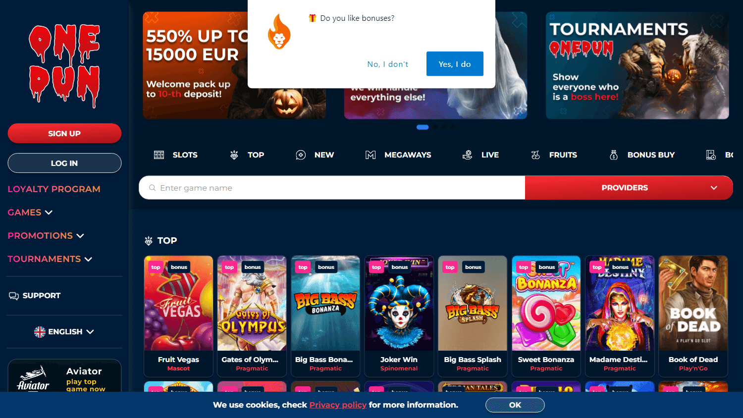 onedun_casino_homepage_desktop