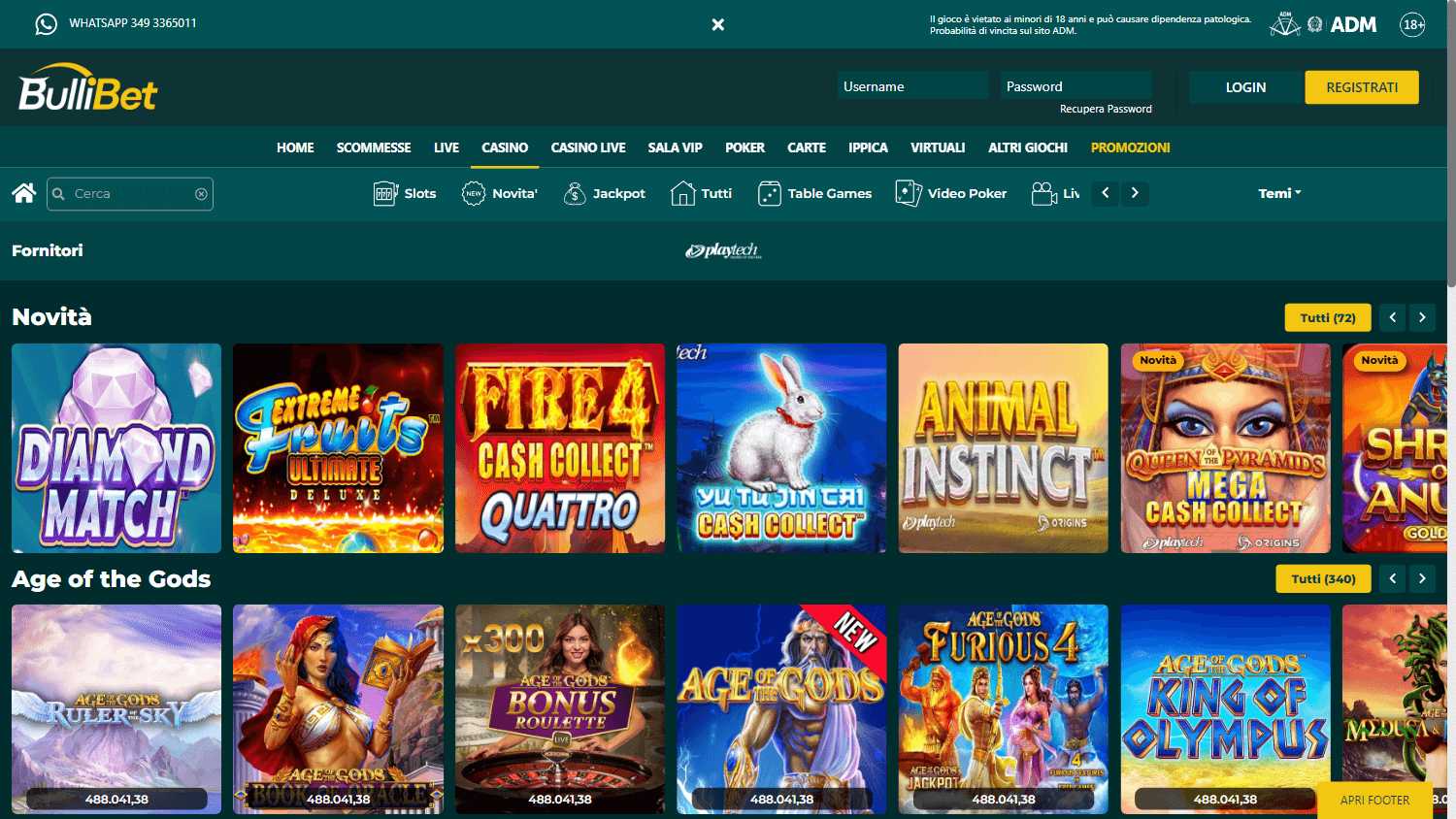 bullibet_casino_homepage_desktop