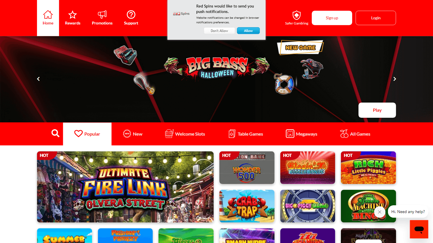 red_spins_casino_homepage_desktop