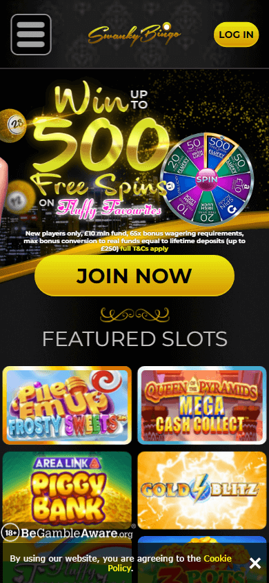 swanky_bingo_casino_homepage_mobile