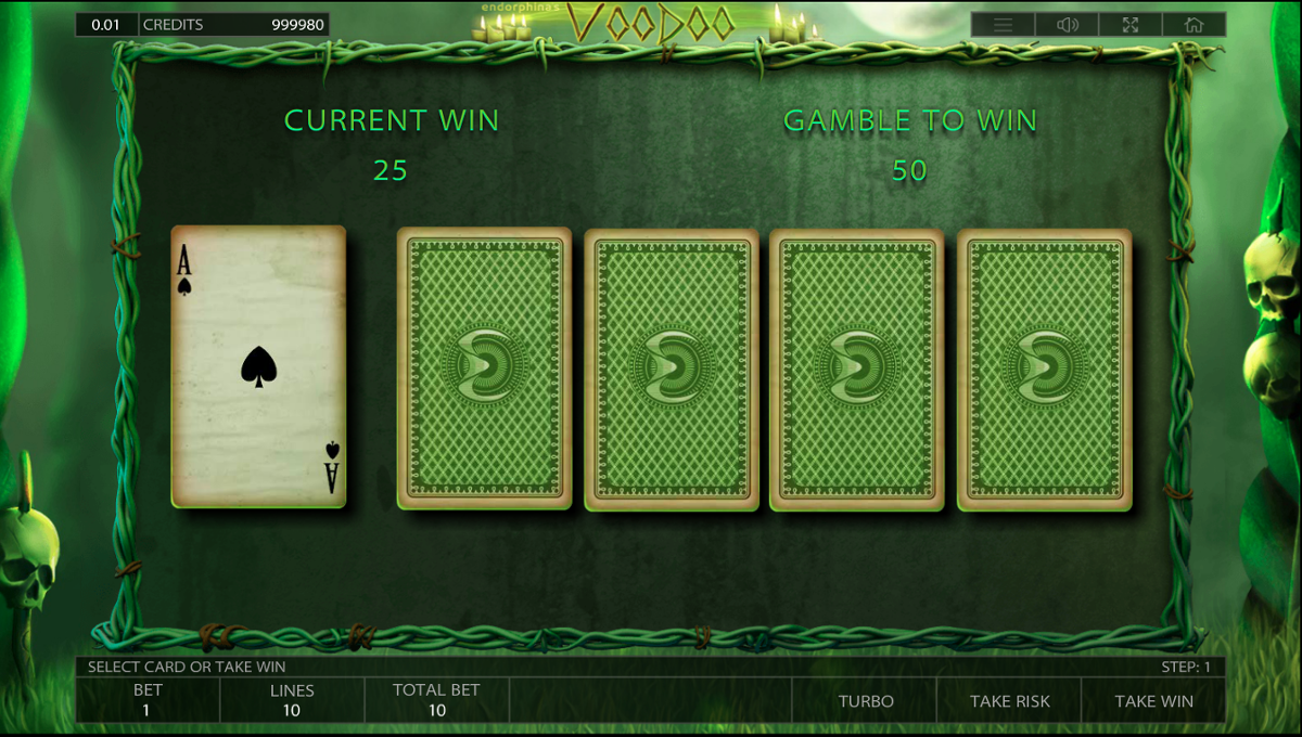 Voodoo slot gamble feature