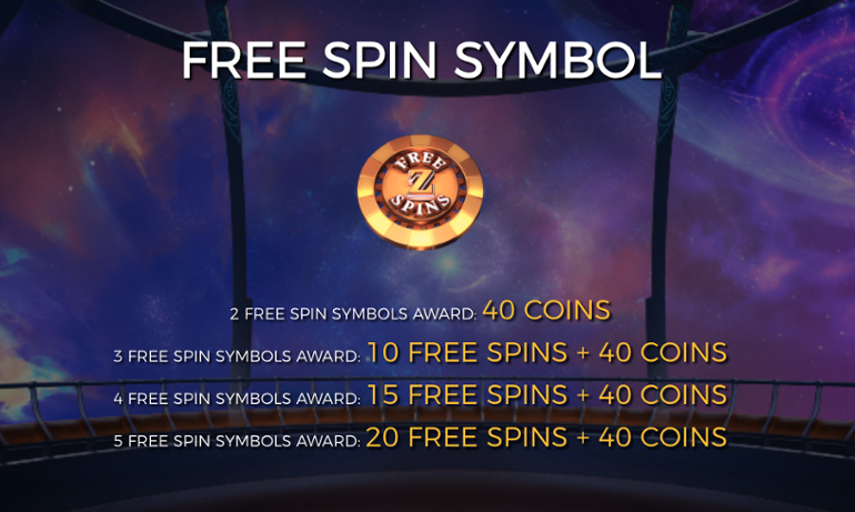 Cazino Cosmos free spins symbol payouts