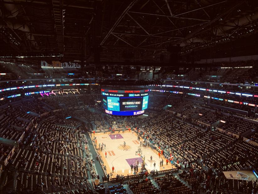 Cancha de baloncesto.