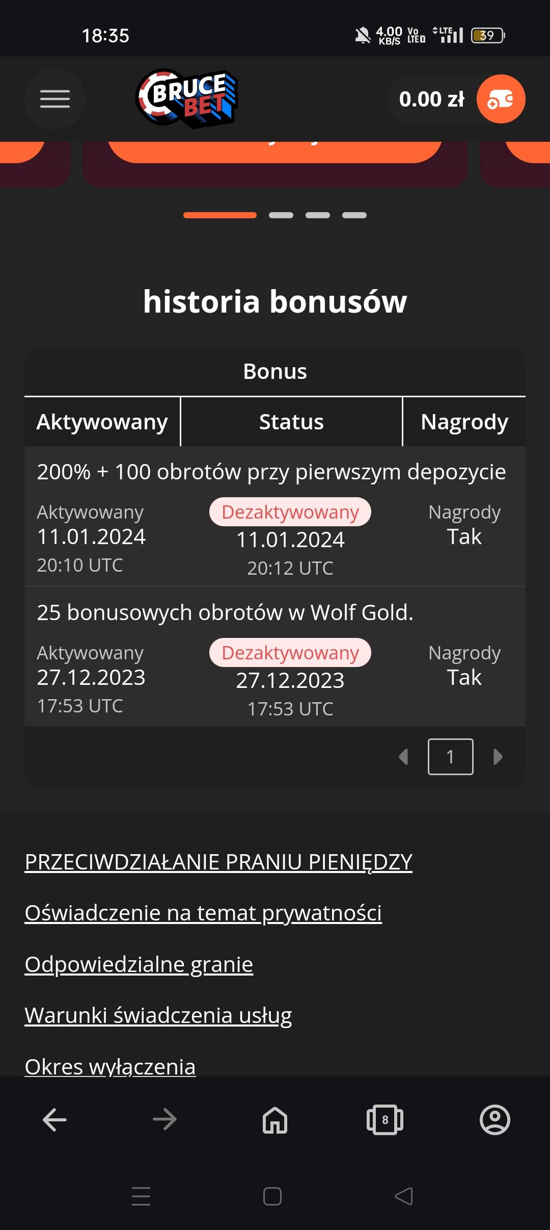 Darmowe spiny w Bruce Bet