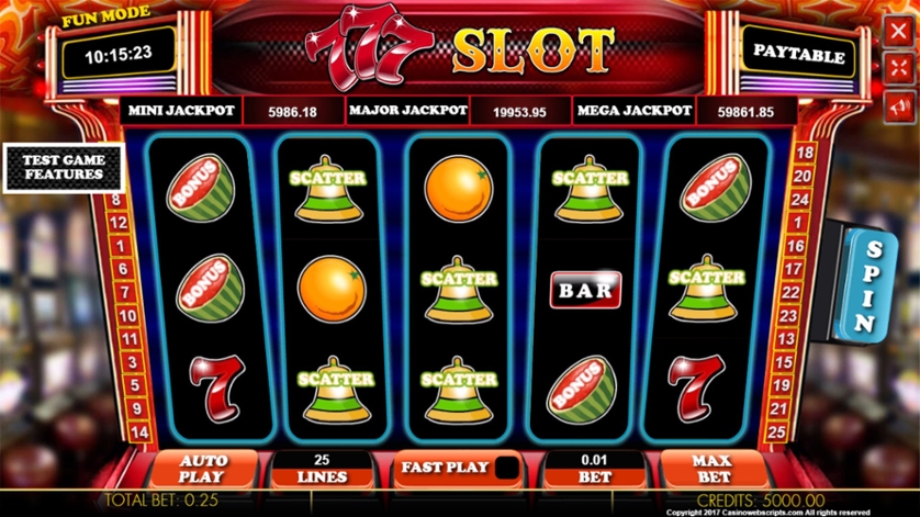 Juega gratis a la tragamonedas 777 SLOT