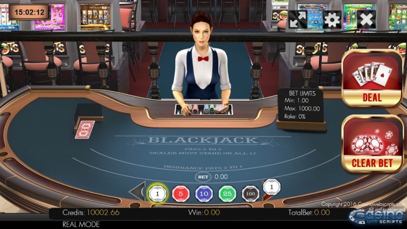 Blackjack con dealer real