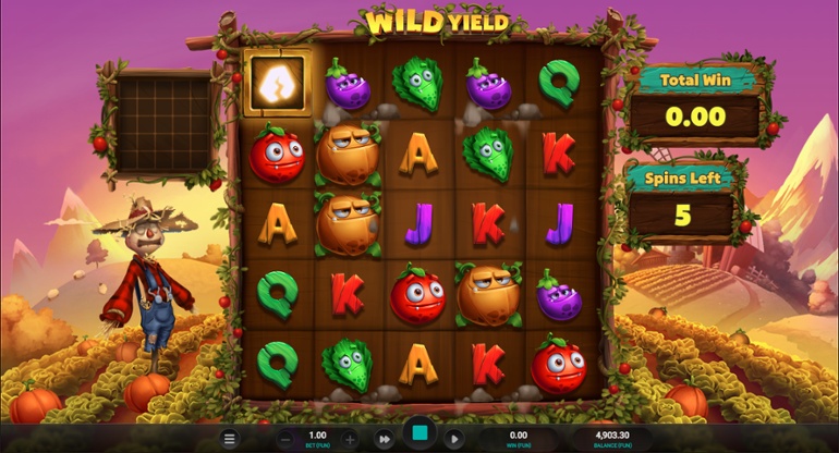 Wild Yield slot - Weather symbol transformation