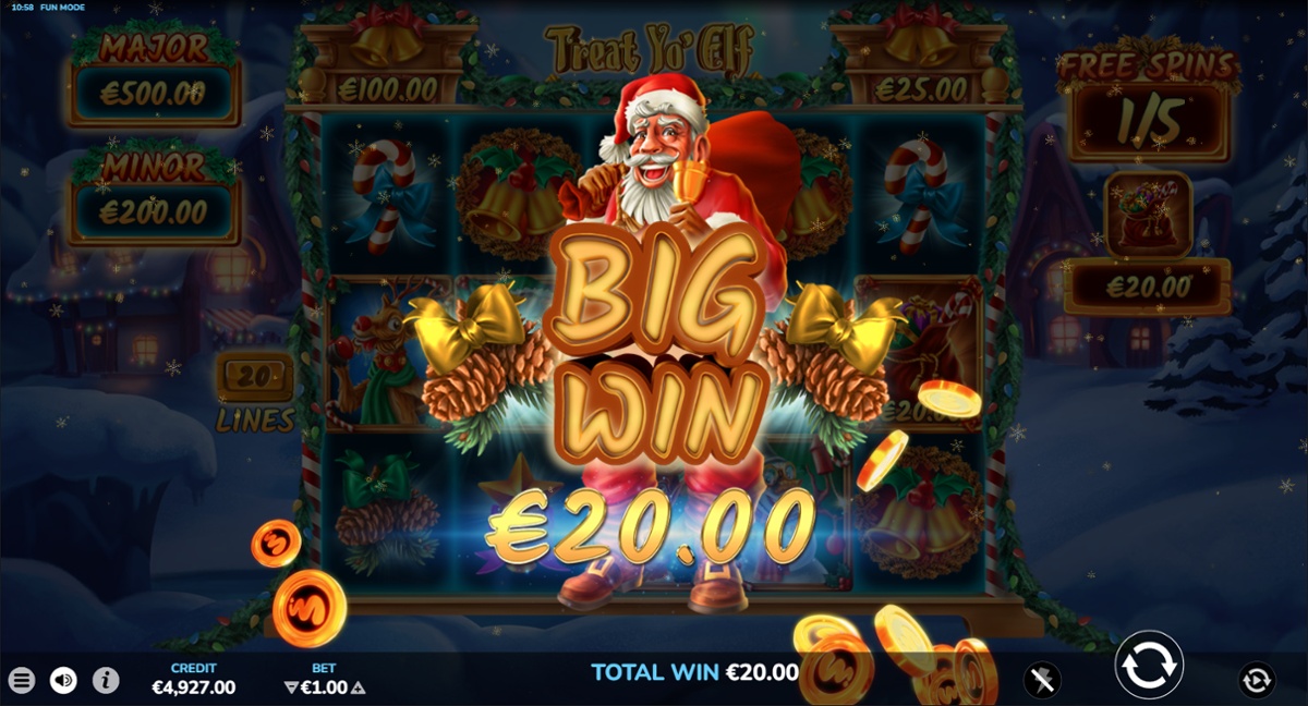 Treat Yo' Elf slot - big win