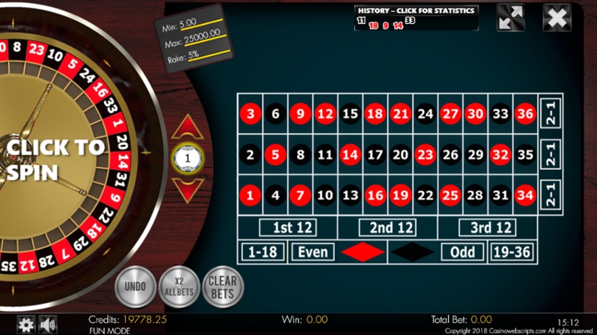 Roulette - Free Games - Without Flash