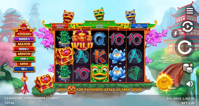 3 Laughing Lions Power Combo Demo Play Free Slot Game